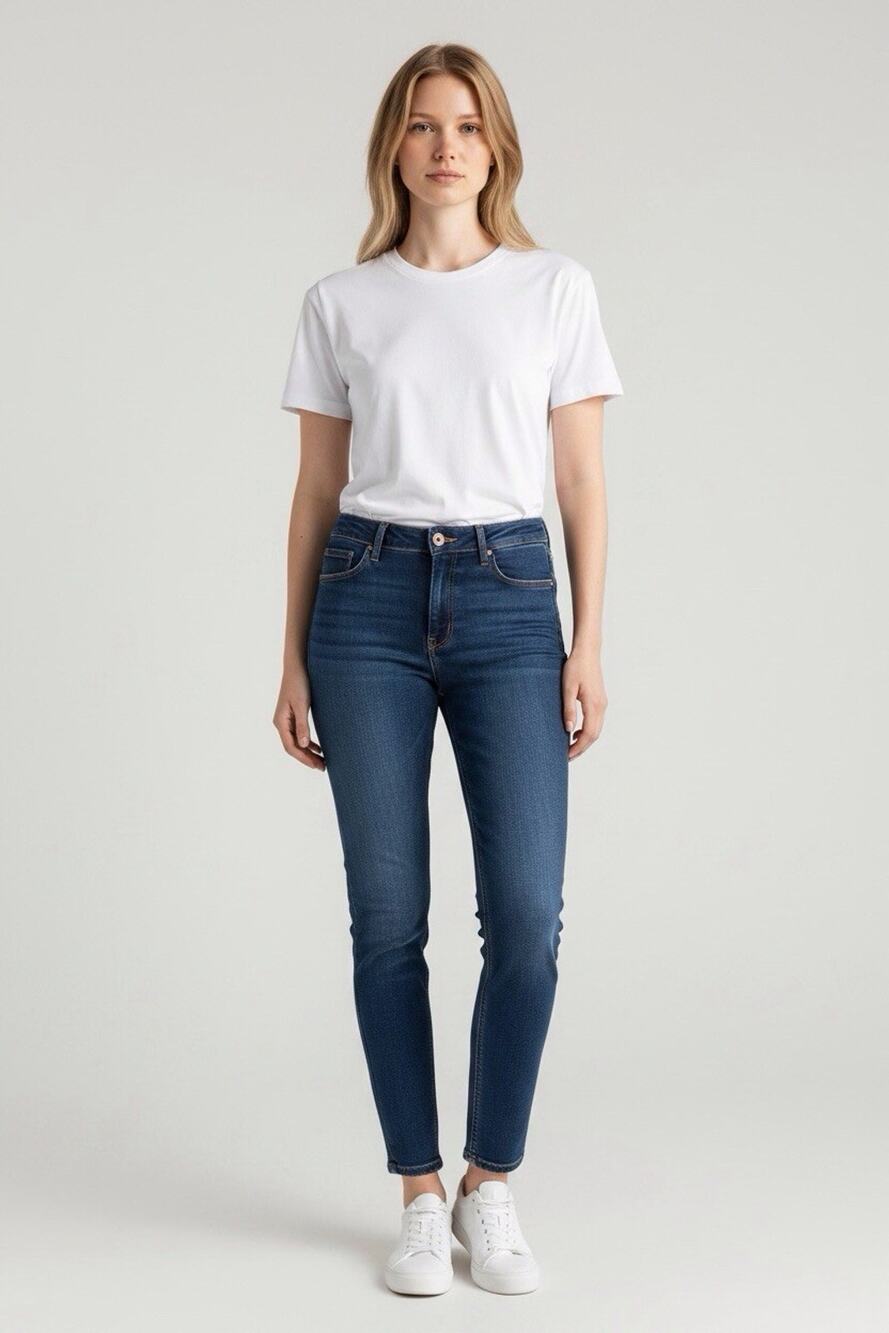Old Navy Rockstar Super Skinny High Rise Secret Slim Pockets Dark Blue Jeans 14